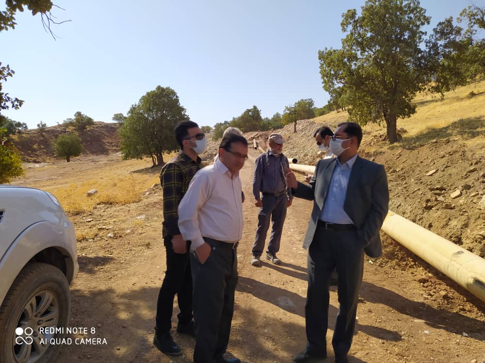 بازدید میدانی مدیر عامل شرکت گاز استان ایلام از پروژه گازرسانی به دو شهر باقیمانده استان