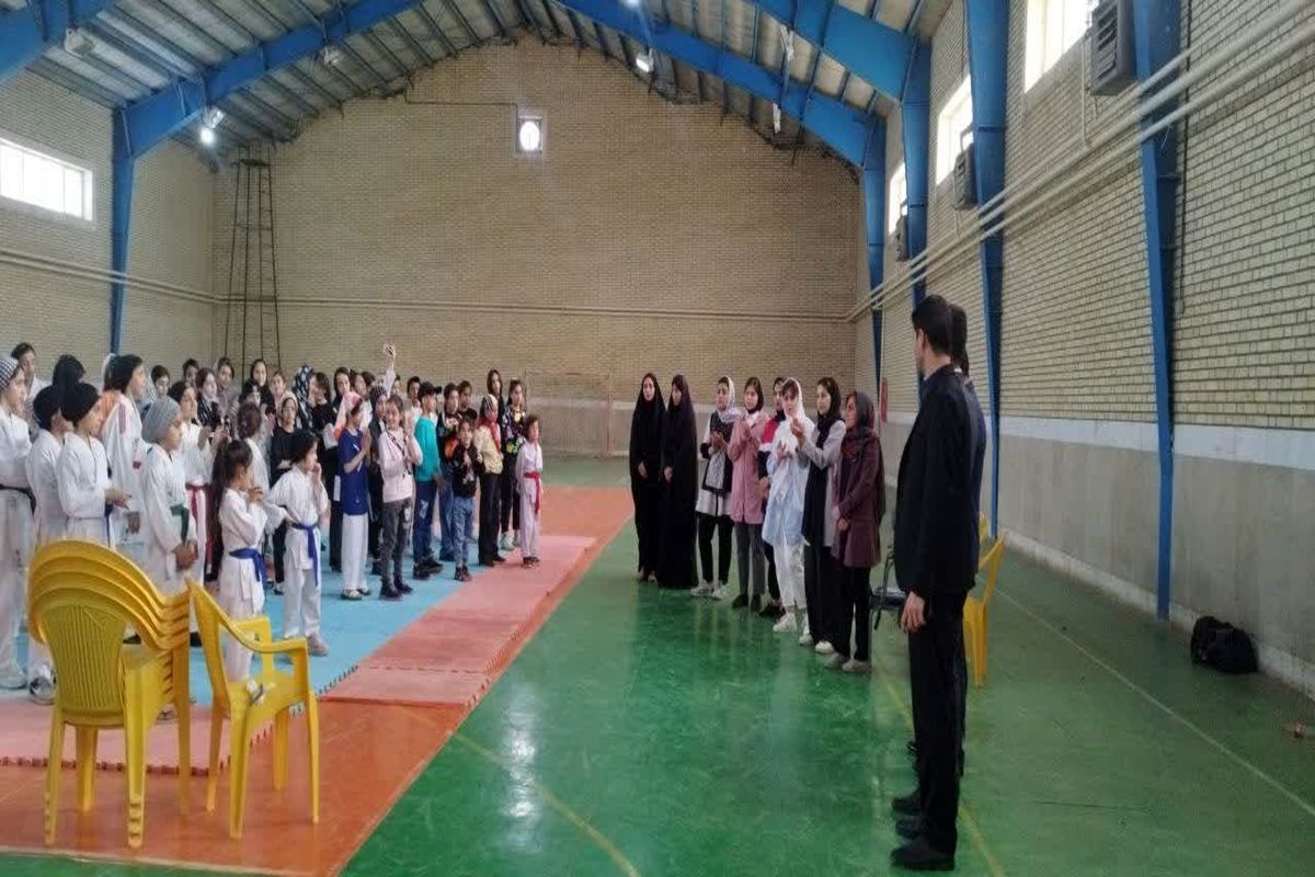 یک دوره مسابقه کاراته بانوان در شهرستان‌ هلیلان برگزار شد