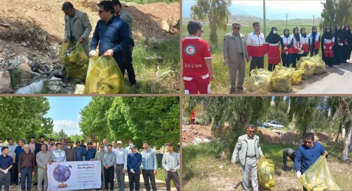 حضور فرماندار سیروان در برنامه پاکسازی محیط زیست