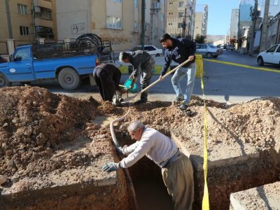 اصلاح بیش از ۱۰۰ متر خط انتقال برای تقویت آب منطقه رزمندگان ایلام