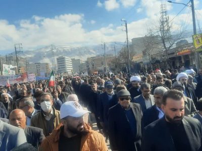 خروش پرشور ایلامی ها در یوم الله ۲۲ بهمن