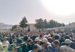 مراسم وداع با شهدای مرزبان ایلامی برگزار شد