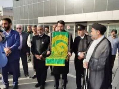 سفیران حامل پرچم متبرک حرم رضوی وارد ایلام شدند