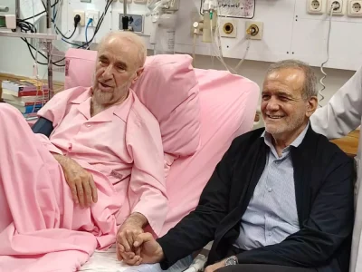 عیادت رئیس جمهور و مقامات کشوری از حجت الاسلام والمسلمین سید محمد خاتمی، رئیس جمهوری اسبق ایران