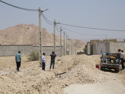 اجرای شبکه توزیع آب در روستای سرتنگ زعفرانی شهرستان مهران با مشارکت خیر آبرسانی